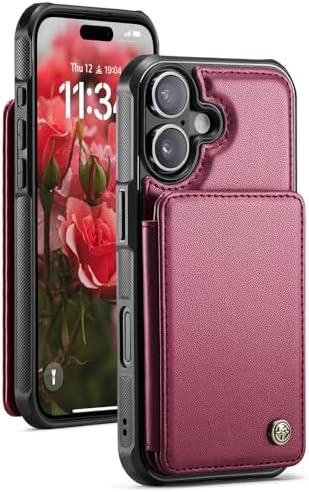 GOYIDA for iPhone 17 Wallet Case with Card Holder, PU Leather RFID Blocking Kickstand for Men and Women, Durable Shockproof Case for iPhone 17 (Red)