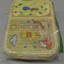 Disney Bento Box Leak-Proof Kids Lunch Box with Divided Compartments & Detachable Spork - Mickey & Minnie, Stitch, & Winnie the Pooh BPA Free Toddler Bento Box (Medium)