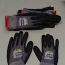 Work Gloves MicroFoam Nitrile Coated-6 Pairs,Seamless Knit Nylon Gloves,Gray Work gloves