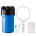 iSpring HB18B Whole House Water Filter Housing, 10" x 4.5" Universal Housing for Whole Home Water Filtration w/ 1" NPT Ports Pre-Filtration System