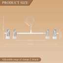 14Inch 50PACK Pants Hangers with Clips Adjustable Skirt Hangers for Women White Metal Non-Slip Trousers Hanger Heavy Duty Space Saving Clothes Hanger for Shorts,Jeans