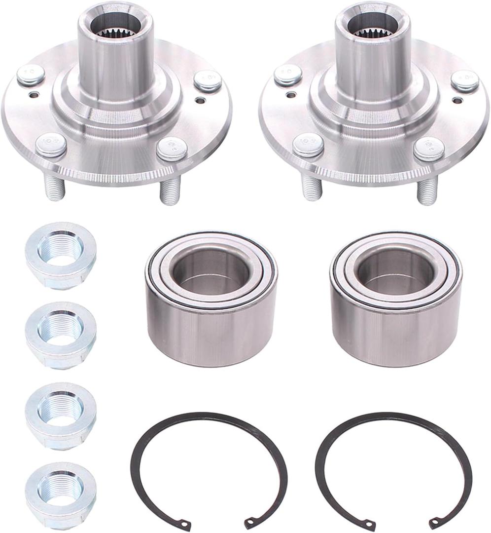 MOTOKU Pair Front Wheel Hub & Bearing Set for Honda Civic 1.8L 1.3L L4 2006-2011 Left Driver and Right Passenger Side