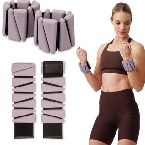 Gaiam Wrist and Ankle Weights, Wearable Bracelet to Strengthen, Tone & Sculpt, Adjustable Ankle Weights for Women & Men for Yoga, Dance, Pilates, Barre, Cardio, Home & Gym Use