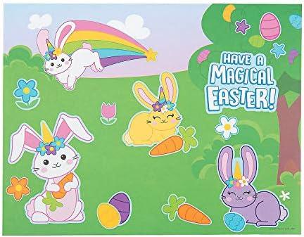Fun Express BUNNICORN STICKER SCENE - Stationery - 12 Pieces