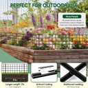 42.5ft(L) x 13in(H) Garden Fence Animal Barrier, 30 Panels No Dig Fence Panels for Dog Rabbit, Rustproof Metal Dig Defence Fencing Bottom Barrier, Anti Digging Garden Edging Border for Outdoor, Yard