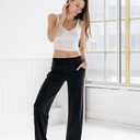 Yogipace Women's Petite/Regular/Tall Wide Leg Yoga Pants with Pockets Lightweight Drawstring Relaxed Fit Lounge Sweatpants (Blue, XL)