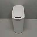 TIPGO Automatic Motion Sensor Bathroom Trash Can with Lid, 2.6 Gallon Touchless Trash Bin, Smart Garbage Can Plastic Slim Wastebasket for Bedroom, Office, Dorm (White)