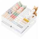 Criusia Drawer Organizer Clothes, 10 Pack Dresser Organizer for Baby Clothes, Underwear, Sock- Foldable Closet Organization and Storage Dividers Bins for Nursery, Bedroom (White)