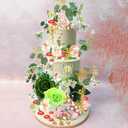 2 x Gyufise 60 Pack Fairy Cake Toppers Butterfly Cake Picks Mushroom Door Flowers Cake Decoration Fairy Garden Topper for Girl Party Birthday Baby Shower Supplies Green