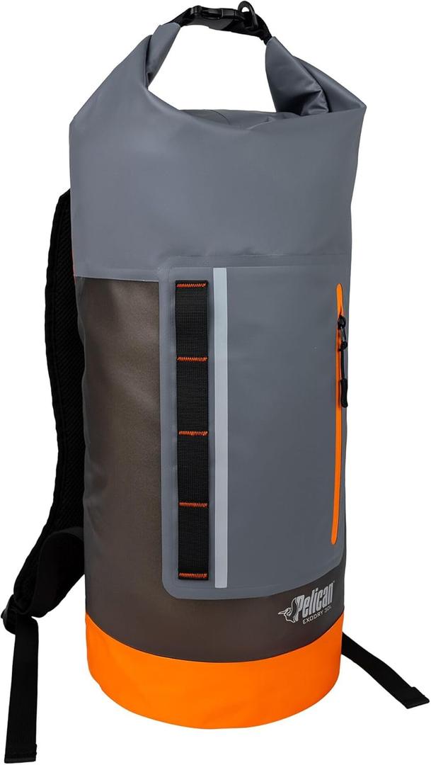 Pelican Waterproof Dry Bag 10L/20L/30L - Reflective - Exodry - Waterproof - Keeps Gear Dry for Kayaking, Beach, Rafting and Fishing (Cool Grey)