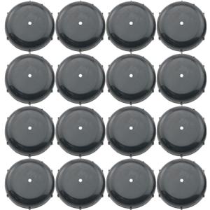 16PCS Patio Furniture Leg Caps 1-1/2 Inch Black Round Plastic Outdoor Chair Protective Cover Non Slip Feet Pad