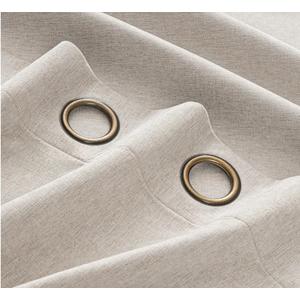 100% Blackout Curtains for Bedroom, Luxury Chenille Thermal Insulated Drapes for Living Room, Energy Saving Room Darkening 84 Inch Long Curtains, Grommet Top, 2 Panels, 52" W x 84" L, Beige