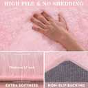 Small Pink Rug for Bedroom, 2x3 Fluffy Shaggy Area Rugs for Girls Kids Room, Soft Non-Slip Fuzzy Shag Carpet for Living Room, Indoor Floor Throw Rugs for Home Decor