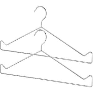 Wonderjune 2 Pack X Ray Apron Hangers Radiation Protection Heavy Duty Silver Metal Apron Hangers for Radiation Workstations, 21.65 x 9.76 inches