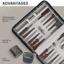 Magnetic Travel Backgammon Sets for Adults - Quality PU Leather Backgammon Board Game for Adults and Kids - 14" Gift for Man Backgammon Board with 32 Magnetic Pieces in PU Leather Case