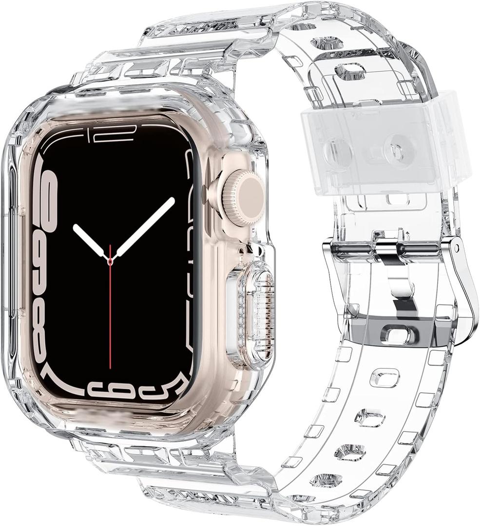 Tensea Compatible for Apple Watch Band 38mm 40mm 41mm 42mm 44mm 45mm 46mm 49mm for Women Men, Cute Soft Strap with Bumper Case, Wristband Accessories for iWatch Ultra Series 11 10 9 8 7 SE 6 5 4 3 2 1