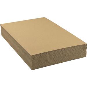 Mat Board Center, 25 pack 11x17 Brown Cardboard sheet, 1/8 inch thick, Flat Corrugated Cardboard Inserts for Packing, Shipping, Mailing, Cardboard Backing, Art Craft Card Board