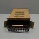 2 Tier Fruit Basket for Kitchen Counter with 2 Banana Hangers, Countertop Metal Bread Basket with Wooden Handle, Large Storage Stand for Vegetables, Snacks, Eggs, Produce Storage  Black