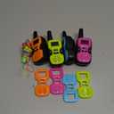 Walkie Talkies for Kids Long Range - 4 Pack Kid Walkie Talkies with Replaceable Shell Backlit LCD Flashlight 3 Miles Range - Gifts and Toys for 5-7 Year Old Boys and Girls (Green Orange Blue Pink)