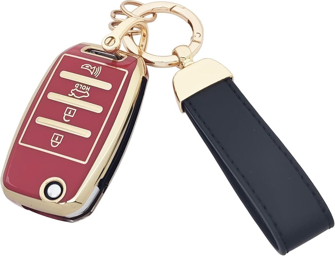 TPU Key Fob Cover fit for Kia Sorento Sportage Rio Soul Forte Optima Carens Picanto Flip Keyless Entry Key Fob
