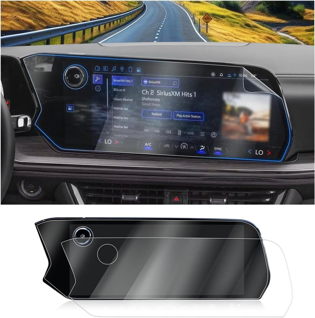 for 2025 Tahoe Screen Protector for 2025 Chevrolet Tahoe/Suburban LS/LT/RST/Z71/Premier/High Country 17.7" Infotainment Display Bubble Free Soft Nano Protective Film 2PCS (Tahoe 17.7-In Nano)