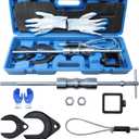 CV Axle Puller Tool with Heavy Duty Slide Hammer 8 pc CV Joint Removal Tool with 48mm & 63mm CV Joint Fork CV Axle Removal Tool with Outer CV Joint Adapter Steel Cable Adapter