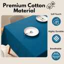 Table Cloth Rectangle 60x84, Kitchen Dining Indoor Outdoor Buffet Table Cover 100% Cotton Tabletop Table Cloth Decoration Parties BBQ Machine Washable, Turquoise Blue