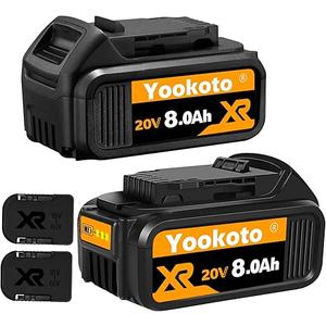 Replacement for Dewalt 20v Max Battery, 20v 8Ah Replacement Battery Compatible with Dewalt 20v Battery DCB200 DCB206 DCB204 DCB205 DCB203 DCB207 Cordless Tools