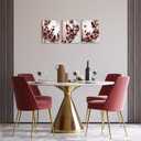 Visual Art Decor Butterly Wall Art Butterly Pictures Woman Teen Girl Room Decor, Farmhouse Kitchen Bathroom Bedroom Living Room Wall Decor, 12x16inchx3 Pieces, Framed Canvas Prints (Pink)