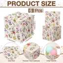 Colarr 6 Pcs Wildflower Party Decoration Boxes 12 Inch Flower Balloon Blocks for Baby Shower Floral Cardboard Boxes for Centerpieces Photo Booth Props Party Blocks Backdrop for Birthday Wedding