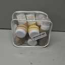 Travel Bottles 8 Pack, TSA Approved 3 oz Travel Toiletries Containers with Clear Bag, Leak Proof Silicone Squeezable Essentials Jars (Apricot)