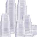 GUSTO 1 oz Jello Shot Cups with Lids [200 Count] Clear Plastic Portion Containers, Condiment Cups for Sauces, Dressings & Samples  Durable, Stackable, Leak-Resistant (Formerly Comfy Package)