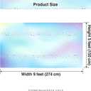 Cheerland Fabric Tablecloth Iridescent Party Decorations Confetti Table Cover for Birthday Party Decorations Iridescent Party Supplies Wedding Table Decorations