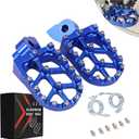 JFG RACING Dirt Bike Foot Pegs,CNC Motorcycle Rest Pedal Footpegs for YZ65 18-23/YZ85 02-23/YZ125 97-24/YZ250 98-24/YZ250F 01-23/WR250F 01-24/YZ450F WR450F 03-23/YZ125X YZ250X YZ250FX YZ450FX-Blue (Medium)