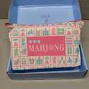 TIASUSAN Engraved American Mahjong Tile Set(4 Layer), 166 Acrylic Mahjong Tiles with A Carrying Bag and Accessories