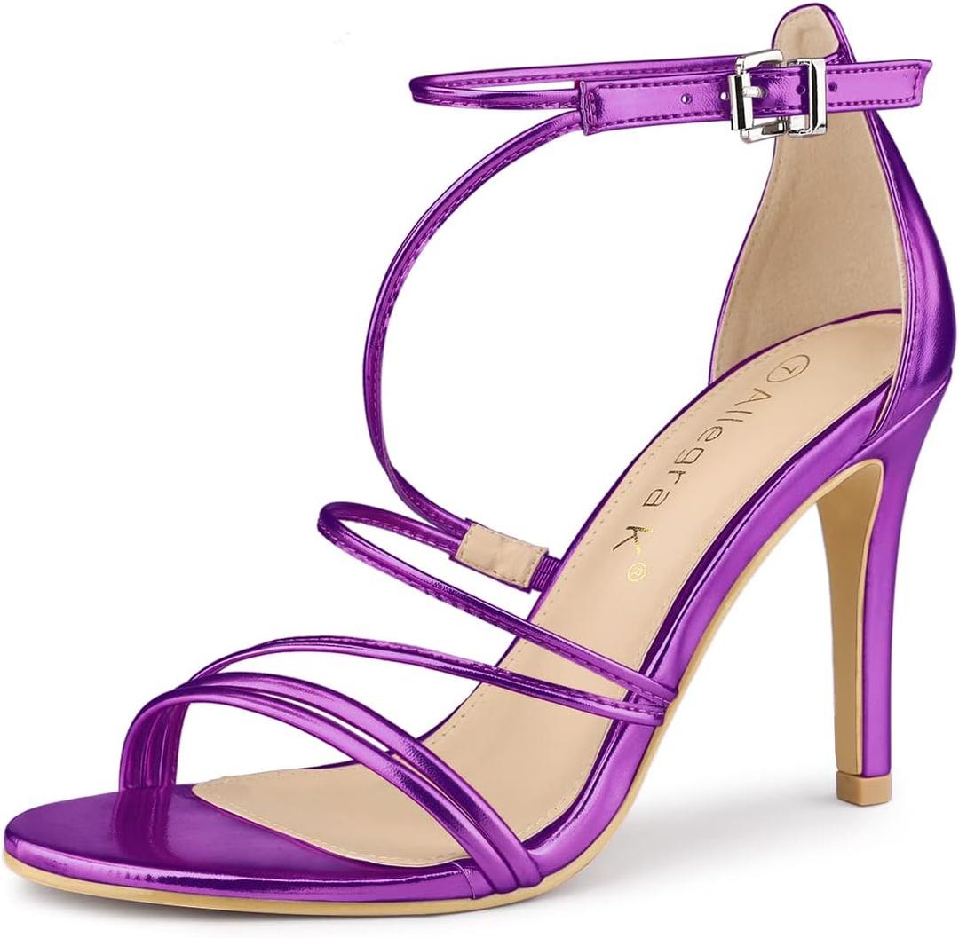 Allegra K Women's Party Strappy Stiletto High Heels Sandals, 9