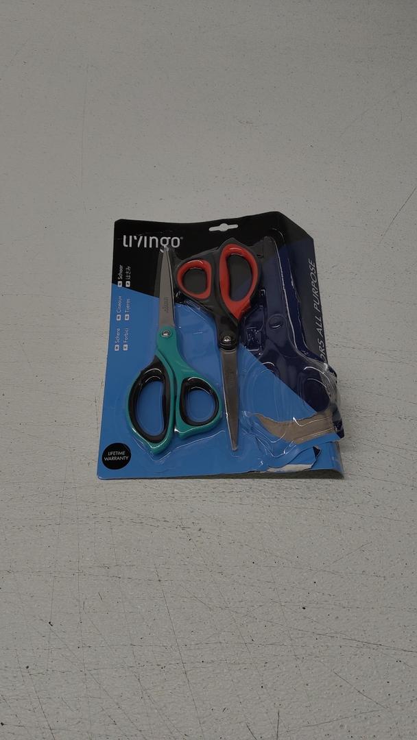 LIVINGO 8.5" Scissors All Purpose, 2 Pack Ultra Sharp Blade Shears, Professional Ergonomic Comfort Grip Scissors for Office School Home Supplies Fabric Sewing DIY Cutting General Use