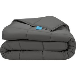 Luna Weighted Blankets for Adults | Premium Sleep Quality, Breathable, Comfortable Lyocell Blanket | All Season Cooling Blanket Gift Ideas [20lbs - Queen - 60" x 80"] [Dark Grey]
