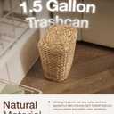 Tidita 1.5 Gallon Wicker Wastebasket with Lid, Woven from Water Hyacinth