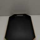 Black Decorative Tray with Handles, Octagon Versatile Serving Tray for Coffee Table, Ottoman, Ideal for Serving, Displaying, Organizing
