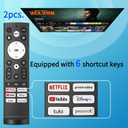 2PCS Replacement Remote Control for Hisense Smart Google TVfor UHD 4K ULED Google TVs,for Mini-LED ULED 4K TV Series