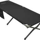 KingCamp Ultralight Camping Cot Bed Weight Capacity 120kg (Black)