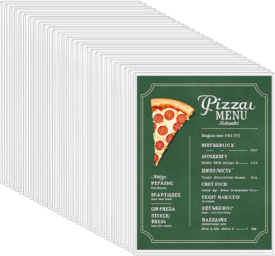 30-Pack 8.5" x 11" Rigid Print Protectors, Transparent Hard Plastic Page Sheet Protectors, Clear Plastic Sleeves for Paper Photo Poster, Protective Covers for Document Certificates