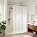 Barossa Design 60" x 72" Frosted Shower Curtain Liner with 3 Magnets - Waterproof PEVA Shower Liner for Bathroom Stall, PVC Free, Metal Grommets - Frost, 60x72