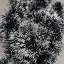 32.8 Ft Christmas Tinsel Garland, Dark Green Garland-Thick White Snow Metallic Garland for Christmas Tree, Wedding Birthday Xmas Disco Holiday Party