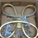 ADISUN Modern LED Ceiling Light, 6000K Semi Flush Mount Ceiling Light Fixture, Modern Ceiling Lights for Hallway Bedroom Corridor Aisle Bathroom Indoor Ceiling Lamp (L14.56*W14.56*H2.4) (Gold)