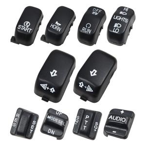 Black Hand Control Switch Housing Caps Compatible for Harley Davidson Electra Street Glide (BLACK 10 PCS/SET)