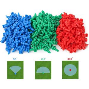 150pcs 90/180/360 Degree Polyethylene (PE) Micro Sprayer Refraction Automizing Sprinkler Nozzle Irrigation System Garden Lawn Plant Irrigation Water Sprinkler