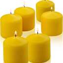 Citronella Pillar Candle - Set of 6 Citronella Candles - 3 inch Tall, 3 inch Thick - for Indoor/Outdoor Use