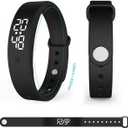 Vibrating Alarm Clock Watch for Heavy Sleepers, Silent Wake Up Bracelet & Smart Wristband, Wearable Vibration Wrist Alarm, Non-Audible Sleep Wristband for Men & Women(Black)